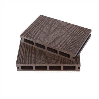 Tấm ván sàn composite ngoài trời Sàn được thiết kế 3D Dập nổi trực tuyến Sàn WPC